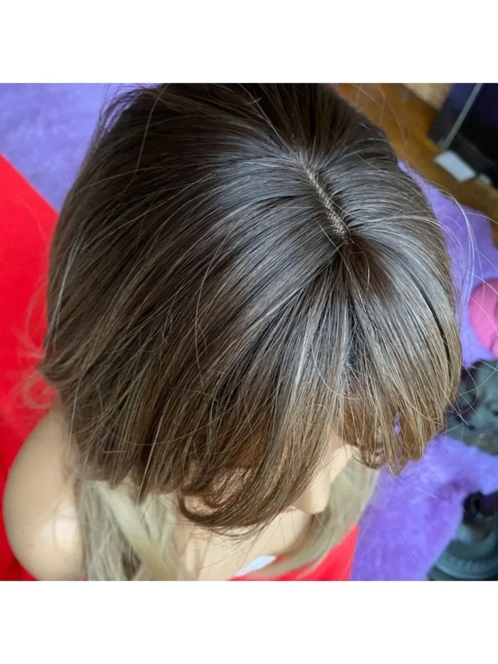 long Brown sugar a brunette blonde wig
